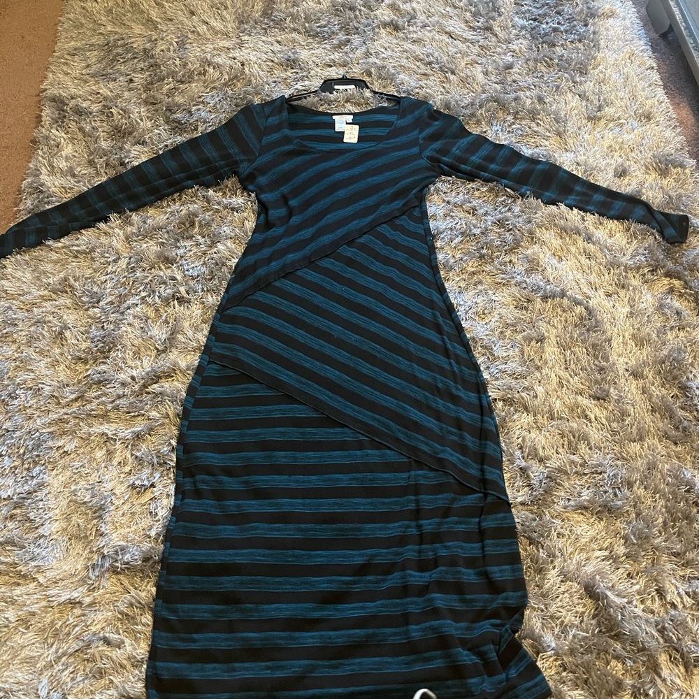 Black and Blue Maxi Dress!